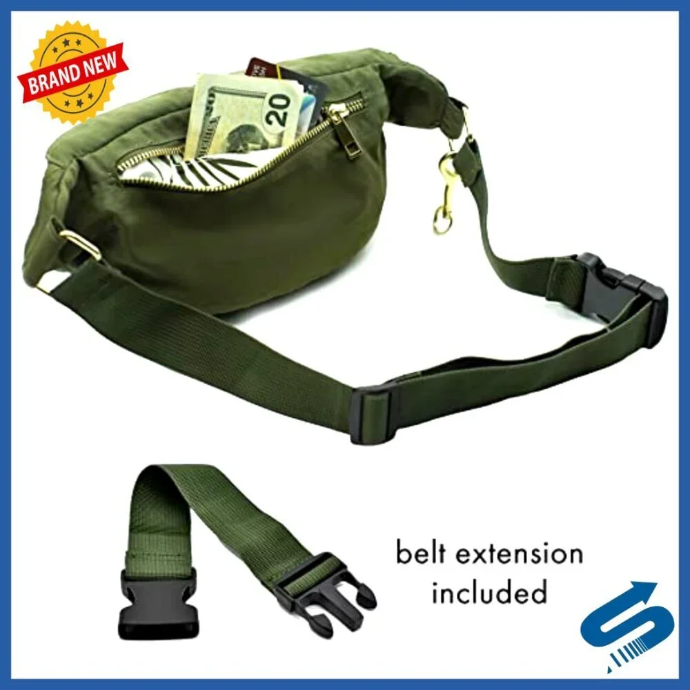 Small Diaper Bag Fanny Pack Crossbody with Waterproof Changing Pad